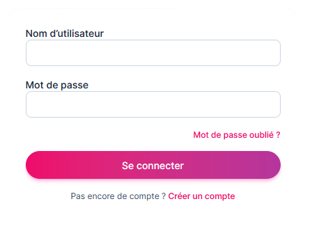 Page de connexion Evenco.